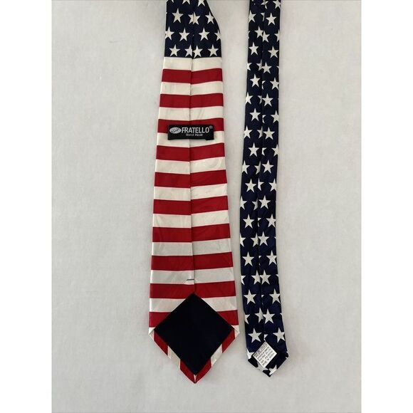 Fratello American Flag Bald Eagle Men’s Tie Necktie Patriotic 58.25”x3.5” - Picture 4 of 6